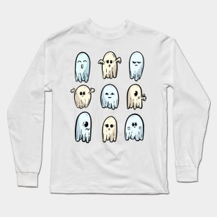 Cute Hallowen Ghosts Long Sleeve T-Shirt